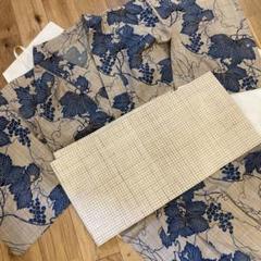 【専用】竺仙 仕立て済み 浴衣 着物 奥州小紋 葡萄 ぶどう 浴衣単品 専用】竺仙 仕立て済み 浴衣 着物 奥州小紋 葡萄 ぶどう 浴衣