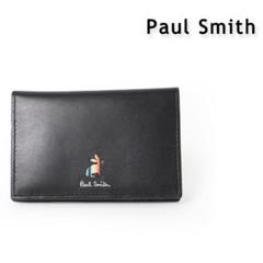 Paul Smith 名刺入れ　ストライプポイント　新品未使用品　ブラック Paul Smith ポールスミス PAUL SMITH カードケース 名刺入れ 二