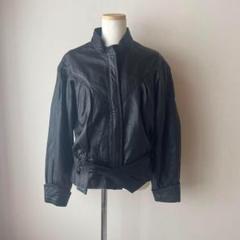 古着　レザー ジャケット　短丈 短丈】90s vintage 短丈 レザージャケット 茶色 ノームコア XL