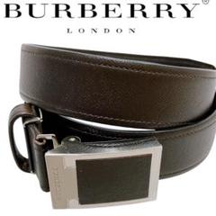 【希少】Burberry ダークブラウン　ベルト　サイズ調整らくらく　80cm 希少】Burberry ダークブラウン ベルト サイズ調整らくらく 80cm