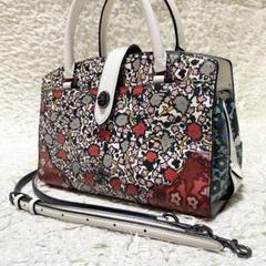 【美品】コーチ　2way ハンドバッグ　マーサー　サッチェル　花柄　フローラル 美品】コーチ 2way ハンドバッグ マーサー サッチェル 花柄