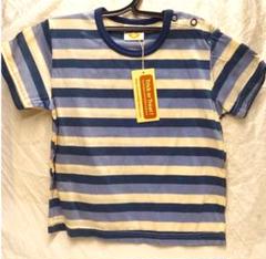 新品タグ付き 青と白のストライプ Tシャツ 90子供服 ベビー キッズ男の子