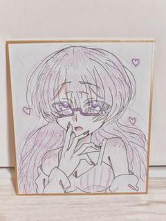 油布京子 直筆サイン入りイラスト色紙 アクリル額装 油布京子 直筆サイン入りイラスト色紙 アクリル額装（油布京子