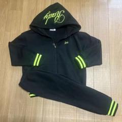 チビRadyグラデーションセットアップ(^o^) ちびRady 黒×ネオンカラーライン フードロゴ セットアップ M
