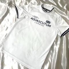 AQUASCUTUM モックネック　ゴルフウェア　半袖シャツ　速乾　ストレッチ