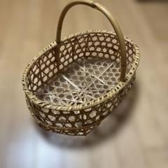 りんご籠 カゴ 竹