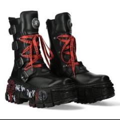 【値下げ】NEWROCK ニューロック サイドゴアブーツ 厚底 取り寄せ]M-373-S4 / プレート / 厚底ブーツ / 本革【NEW ROCK