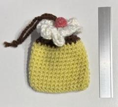 プリン ポーチ 編み物 ハンドメイド レトロ