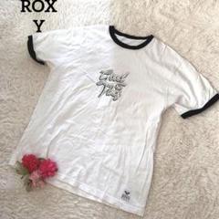 ROXY ロキシー【コットン100%】　ホワイト　ロゴ　Tシャツ　F