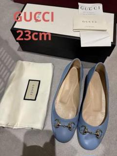 【ごっちゃま専用】GUCCI ブルー　バレエシューズ GUCCI ブルーバレエシューズ