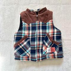 【ファニーストーリー】110サイズ キッズベスト チェック柄