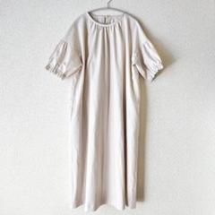 コットンリネンのふんわりワンピース