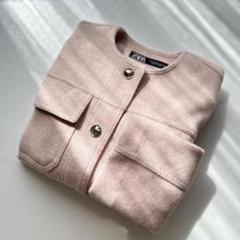 新品☆ZARA ザラ ダブルジャケット pink S ピンク系 ZARA(ザラ) ジャケット(レディース) - 海外通販のBUYMA