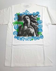 大人の上質  限定・新品】Stussy ヴィーナスフォト T／ M・白×水色・正規品 トップス