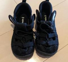 キッズ用 ブラック メッシュ サンダル