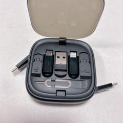 巻き取り式 充電ケーブル スタンド付き 多機能 収納ケース