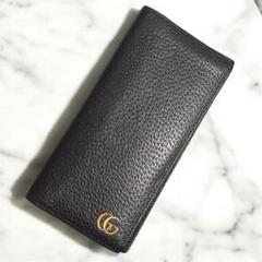 グッチ 財布 長財布 メンズ GGマーモント レザー ブラック gucci