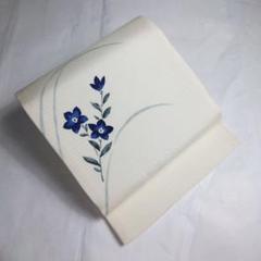 もらって嬉しい出産祝い 正絹 夏 メルカリ - 逸品 清涼感 青い花 絽縮緬 太鼓柄 袋帯 着物・浴衣