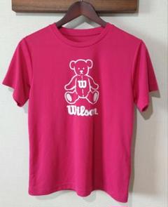 着用2回　Wilson ウィルソンベア　ピンク Tシャツ Lサイズ　テニスのサムネイル