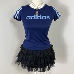 【y2k 00s】adidasアディダス　ロゴtピチt マクブリング　平成ギャル y2k 00s】adidasアディダス ロゴtピチt マクブリング 平成ギャル