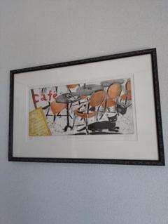 山岡康子エッチング(銅版画)カフェ Amazon.co.jp: 山岡康子『cafe chat noir』銅版画（エッチング
