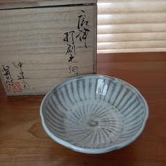 Ｒ６４４　茶碗　『中の辻窯　平山賢治造』『絵唐津茶碗』　抹茶碗　共箱　茶道具 平山賢治作 中の辻窯 唐津焼 粉引茶碗 共箱 茶道具