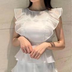 SNIDEL　オーガンジーシースルセットアップ　上のみ SNIDEL（オーガンジー ・ セット/コーデ）のフリマアイテム一覧