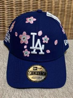正規品　MLB ニューエラ ドジャース ブルー 9FORTY 村上隆 村上隆 x ドジャース new era キャップ ブルー 9FORTY - メルカリ