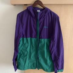 adidas ナイロンジャケット 紫/緑　サイズL