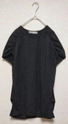 美品　A days in the life　シャーリングカットソー　チュニック丈