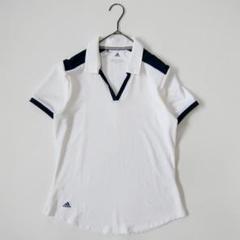 adidas　アディダス　Vネックゴルフシャツ　Mサイズ