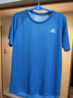 アディダス スポーツ半袖Tシャツ（メンズ）　ブルー系