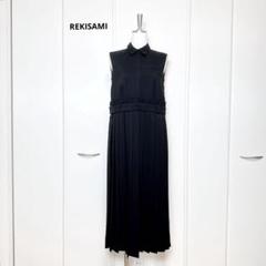 REKISAMI レキサミ 日本製 異素材 半袖 Tシャツ ワンピース N764