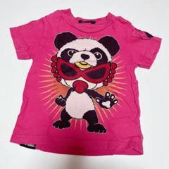 ヒステリックミニ　パンダ　T シャツ　マゼンタ　90　ヒスミニ HYSTERIC MINI（ヒステリックミニ）の「PANDA MANIA