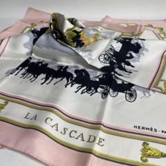 2504-165｜美品｜エルメス カレ 90 スカーフ ピンク マルチカラー