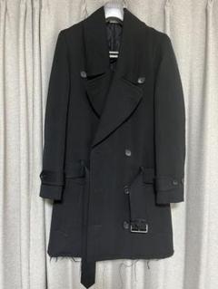 コムデギャルソンオムプリュス 02AW 切りっぱなしトレンチコート飴釦 グレーM コムデギャルソンオムプリュス 02AW 切りっぱなしトレンチコート