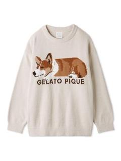 ジェラートピケ SLEEPING DOG ジャガードプルオーバー コーギー