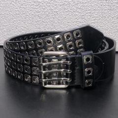 ベルト ブラック スタッツ 全長109cm 幅3.7cm 黒色 PU