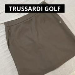 ●トラサルディゴルフ●パンツスカート 42 オリーブ系 ウエストゴム