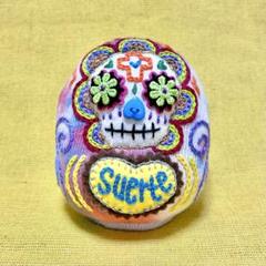 618【メキシカンスカル だるま suerte】ぬいぐるみ置物