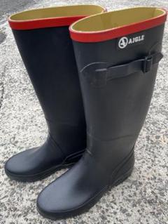 AIGLE 長靴 ジョッキーブーツ　ブラック ZZE8412 24 AIGLE 長靴 ジョッキーブーツブラック ZZE8412 24