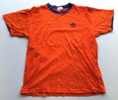 【希少】アディダス デサント ジャージ オレンジ 黒 5号 XL トレフォイル✨ adidas アディダス デサント ジャージ 上下 黒×オレンジ