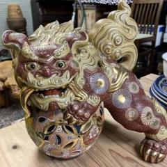 陶器製 獅子像 置物　赤金　九谷焼　美品 陶器製 獅子像 置物 赤金 九谷焼 美品 - メルカリ