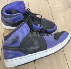 NIKE AIR JORDAN 1 RETRO MID 30cm US12黒紫