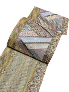 A14 逸品　袋帯　やまと誂製　未使用　紬袋帯金糸上質美品　リバーシブル可能 逸品 袋帯 やまと誂製 未使用 紬袋帯金糸上質美品 リバーシブル可能