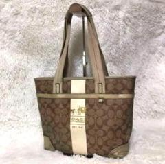 COACH トートバッグ 総柄 ヘリテージ シグネチャー PVC F11850
