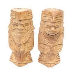 アイヌの夫婦　北海道産お土産　腕くらいある謎の木こり像めんどいので2体セット販売 Amazon.co.jp: アイヌの夫婦 北海道産お土産 腕くらいある謎の