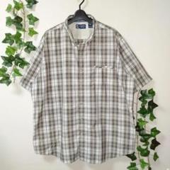 【USA輸入・CHAPS】チャップス 半袖チェック3L 内メッシュ ゆるダボ