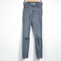 ZARA ザラ スキニーデニム クラッシュ加工 ジーンズ パンツ カジュアル M