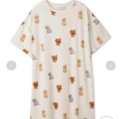 トイプードル ジャガ一ドワンピース グレーオンライン限定品